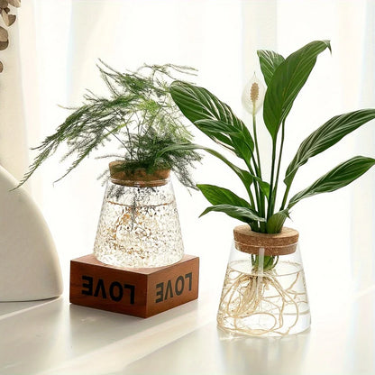 Set Mosslight Flare Hydroponic Vase