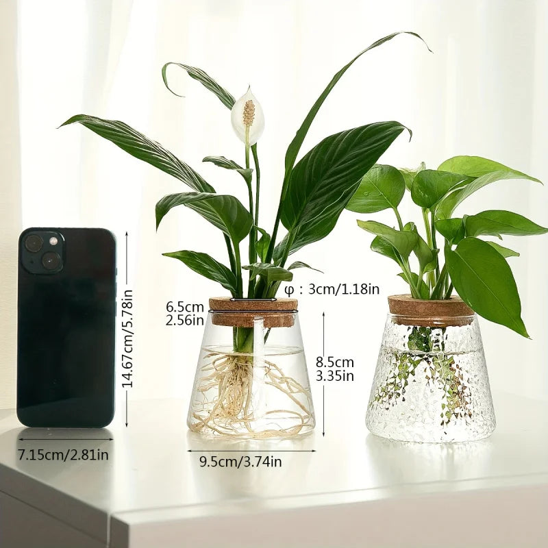 Set Mosslight Flare Hydroponic Vase